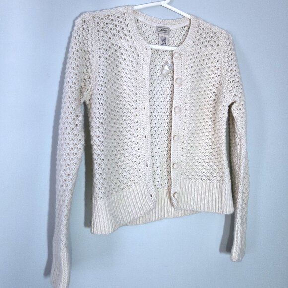 NWOT LL Bean Wool & Angora Cardigan Sweater Size XS - Picture 1 of 3